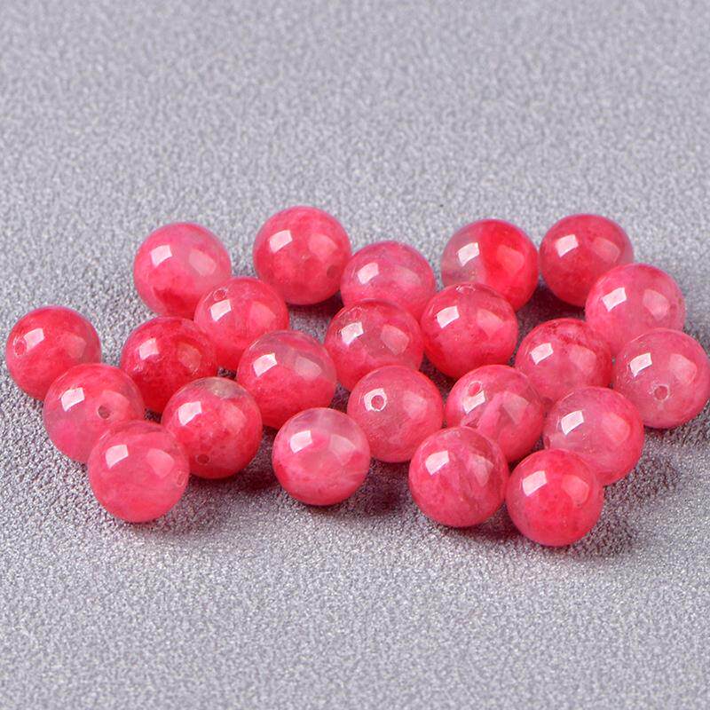 7A天然蔷薇石散珠子DIY水晶饰品配件材料串珠单珠圆珠手链粉珠,淘宝优惠券,粉丝福利购,淘宝优惠卷