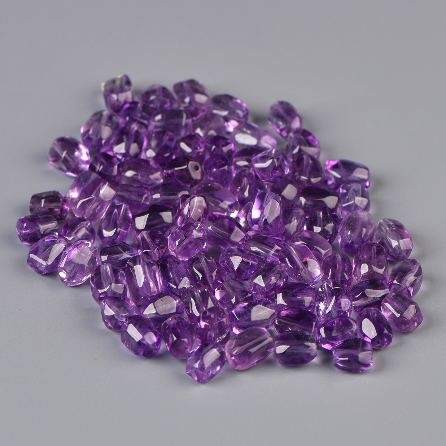 天然水晶乌拉圭紫晶切面随行散珠子diy手工饰品配件材料串珠随形 - 图2