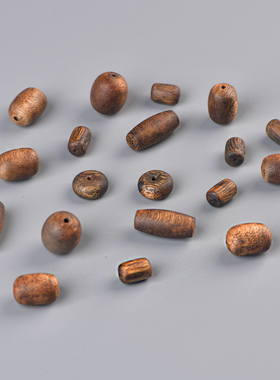 天然莺歌绿奇楠沉香小件散珠DIY
