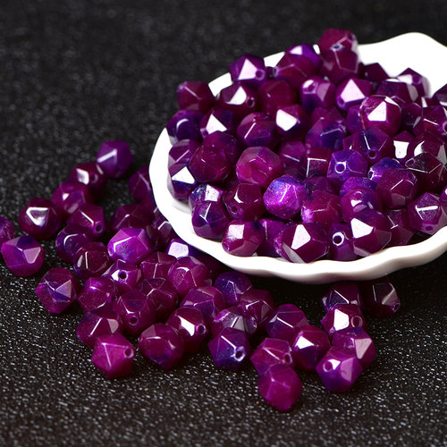 优化紫舒俱来钻石面散珠子diy水晶饰品配件材料切面不规则包邮-图0