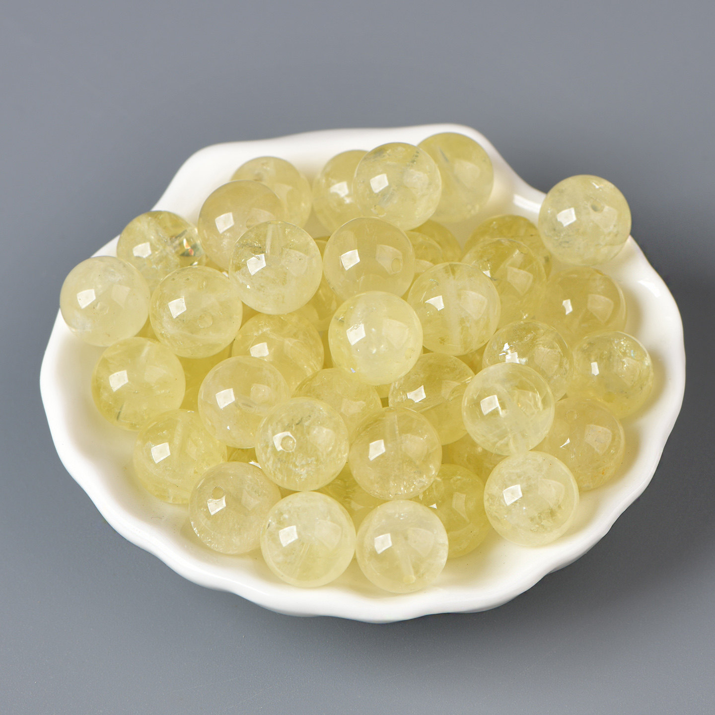 天然水晶浅黄阿赛散珠子diy手工串珠饰品配件手工饰品材料单珠,淘宝优惠券,粉丝福利购,淘宝优惠卷