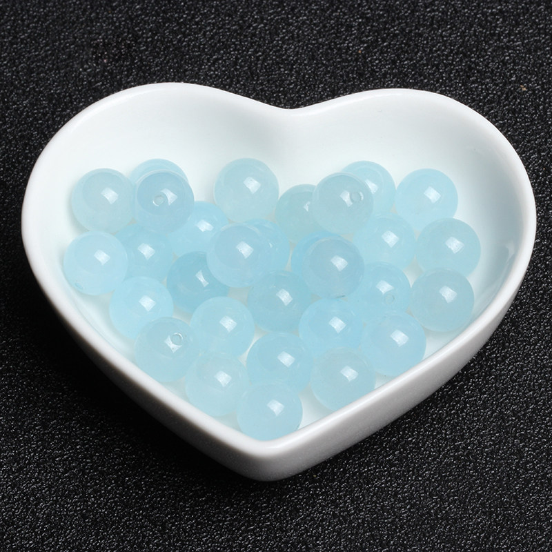 正品7A海蓝玉髓散珠子半成品手工DIY饰品配件材料单颗蓝圆珠,淘宝优惠券,粉丝福利购,淘宝优惠卷