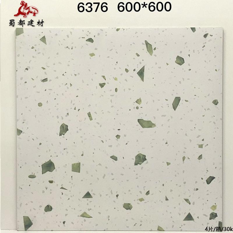佛山仓彩色水磨石600x600商场服装店奶茶店防滑地砖商铺工程瓷砖 - 图0