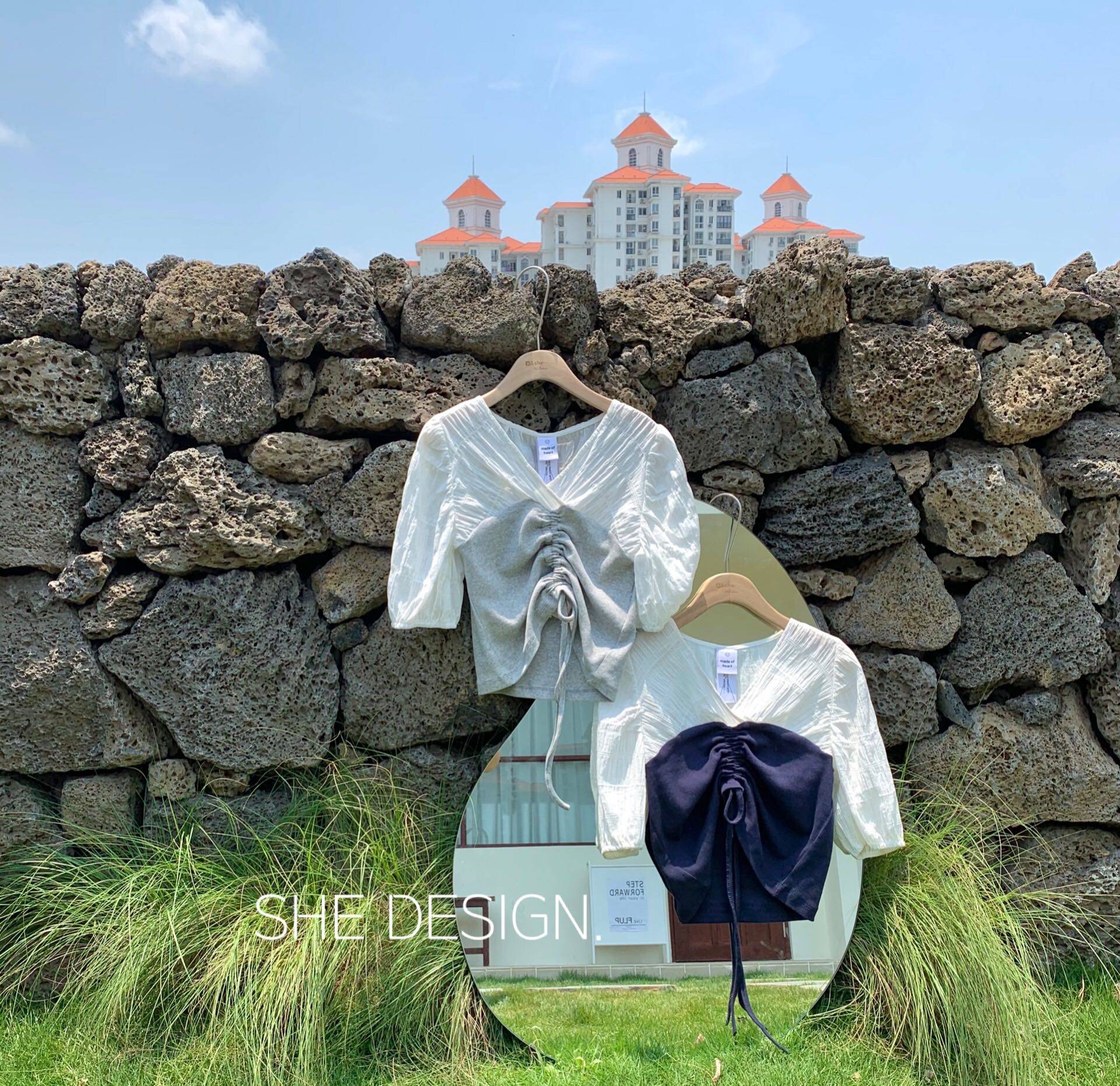 s&she/ 2020夏季新款复古气质上衣 小胖家女装店T恤