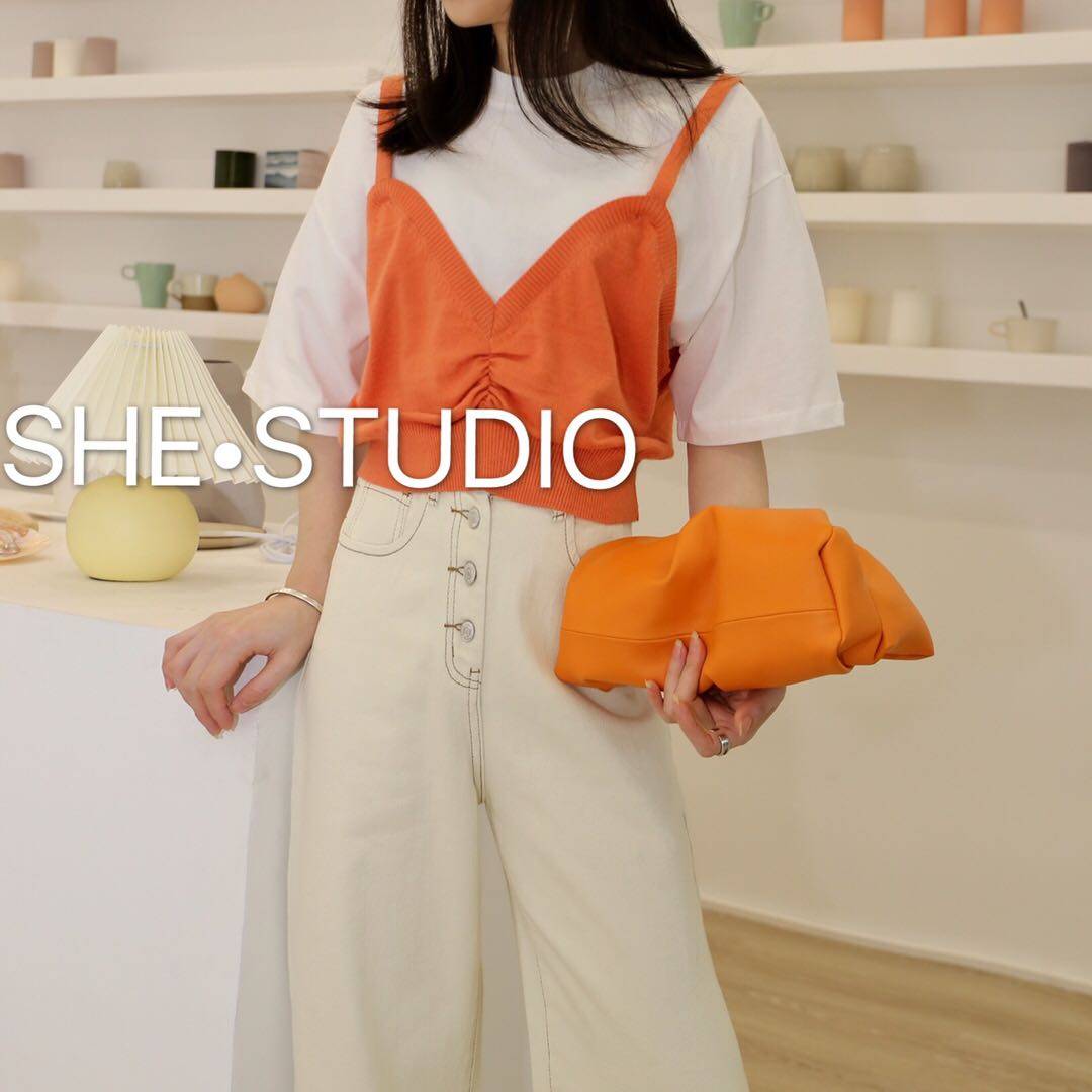 s she / 2020新款圆领五分袖拼t恤 小胖家女装店T恤