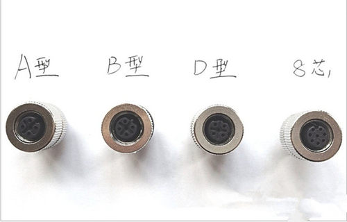 防水航空插头插座M12-3芯4芯5芯8芯 12针孔 公头母头传感器连接器 - 图1