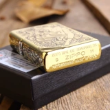 zippo Мужская медная креативная зажигалка на керосине, подарок на день рождения