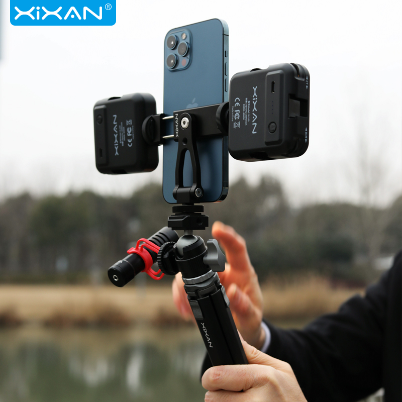 芯鲜PH60金属手机夹横竖拍旋转摄影摄像云台三脚架万向冷热靴夹子专业配件铝合金直播自拍三角架桌面视频支架 - 图3