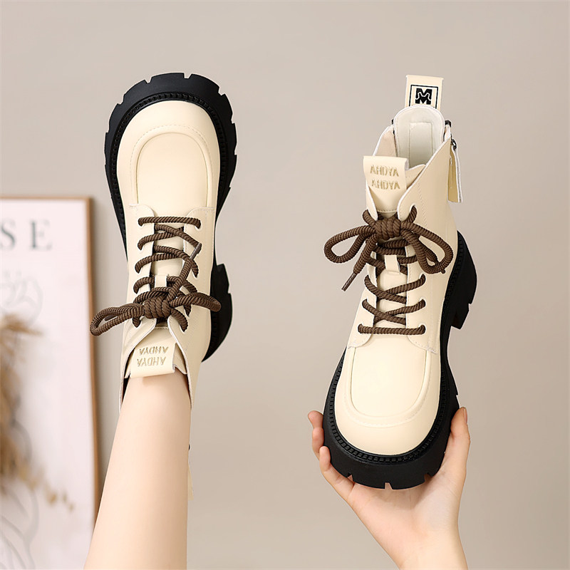 马丁靴女厚底2025年秋冬新款英伦风增高显瘦软底短靴防滑加绒棉靴,淘宝优惠券,粉丝福利购,淘宝优惠卷