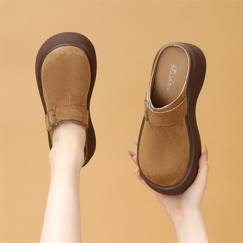 复古勃肯拖鞋女外穿2026年春秋新款厚底懒人休闲一脚蹬包头半拖鞋,淘宝优惠券,粉丝福利购,淘宝优惠卷