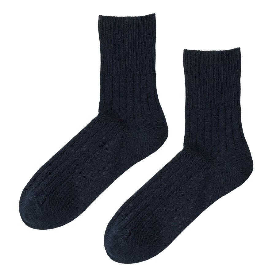 良朴松口蓝色男士秋冬纯色男袜子 良朴短袜/打底袜/丝袜/美腿袜