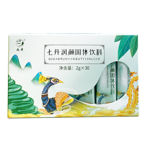 七丹润颜固体饮料2g*30袋/盒植物成分官方正品内调冲服享牙膏加赠 - 图3