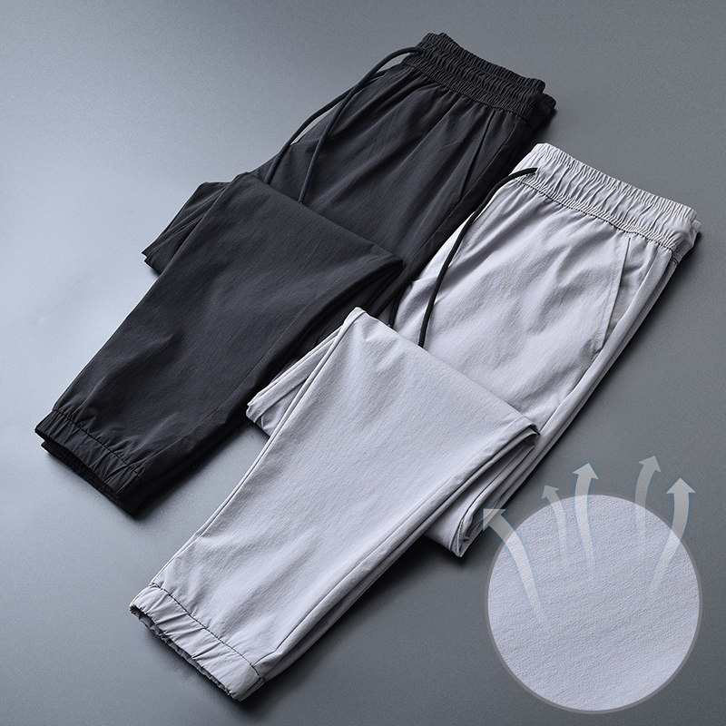 宽松九分裤冰丝薄款速干裤运动裤 微品服饰休闲裤