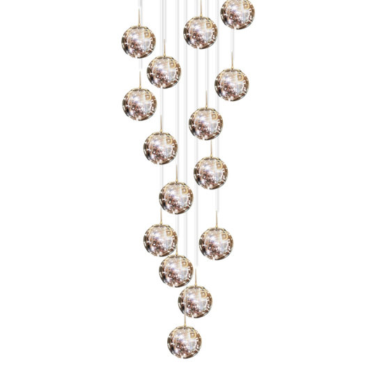 Starry smart light luxury loft apartment stair light
