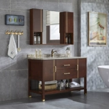 Новый китайский стиль в ванной комнате Комбинированный сплошной деревянный пол -тип лицевой бассейн современный легкий роскошный туалет