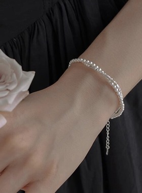 【925银】碎银子珍珠手链女款