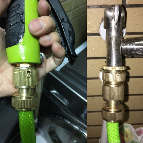 铜高压洗车接头4分6分洗衣机龙头园艺灌溉水枪通水快速水管快接全 - 图3