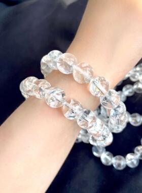 【2024新款】水晶 天然白阿赛斯特莱七彩白水晶阿塞手链 彩虹闪灵