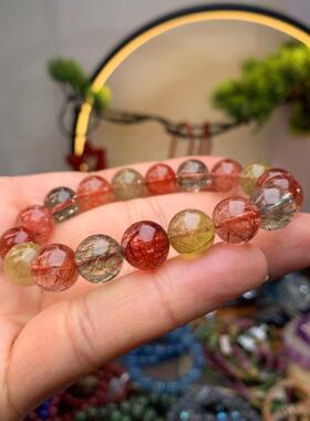 【2024新款】帝凯天然巴西彩发水晶手链金发铜发晶手饰品时尚珠宝