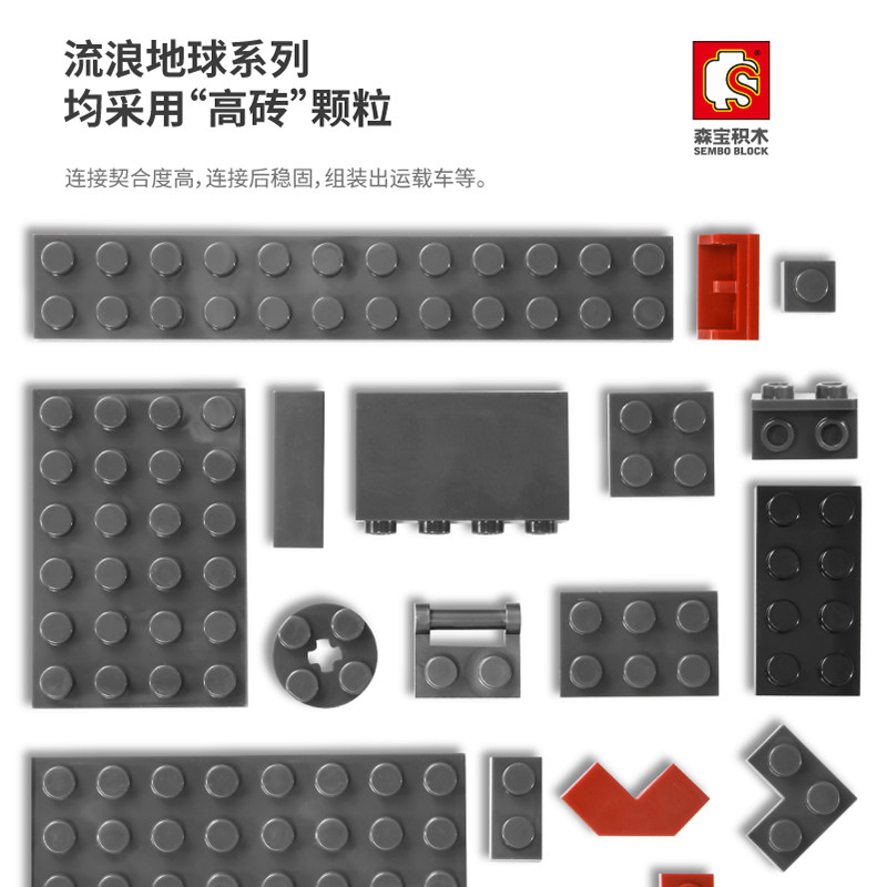 流浪运载车儿童乐高拼装动脑模型 童臣玩具建构/拼插积木