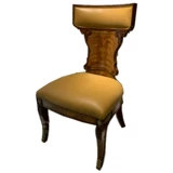 Британский сплошной обеденный стул Fuxing европейский стиль ресторан впечатление от виллы Mansion Model Model Stool Factory Прямые продажи