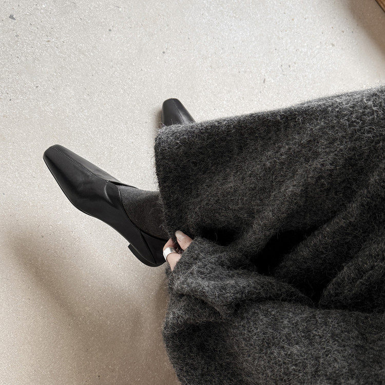 1.5cm法式复古方头小皮鞋高级感小众软面低跟真皮深口老钱风单鞋,淘宝优惠券,粉丝福利购,淘宝优惠卷