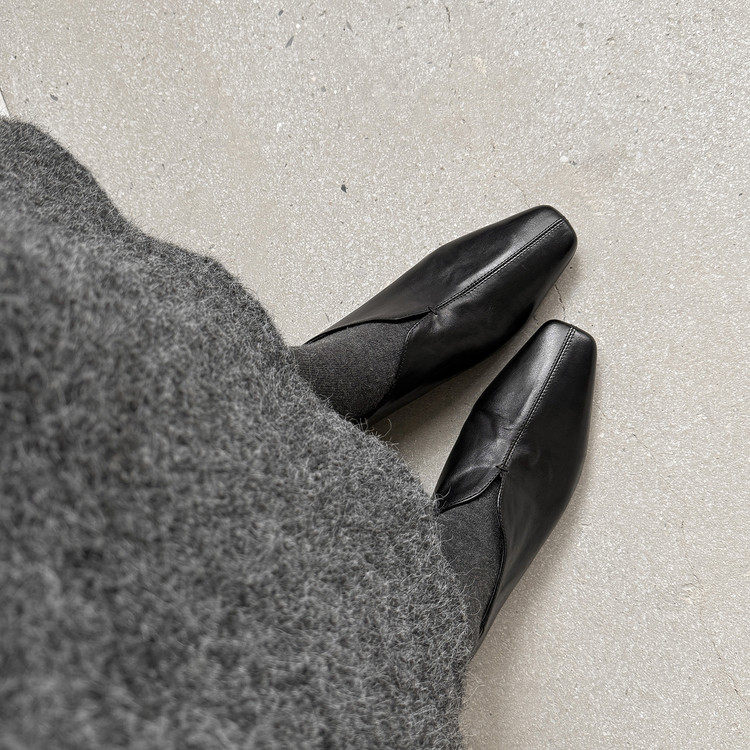 1.5cm法式复古方头小皮鞋高级感小众软面低跟真皮深口老钱风单鞋,淘宝优惠券,粉丝福利购,淘宝优惠卷