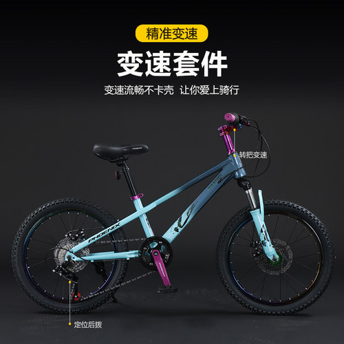 上海凤凰儿童山地车自行车18寸20寸22寸变速车男女学生青少年单车 - 图0