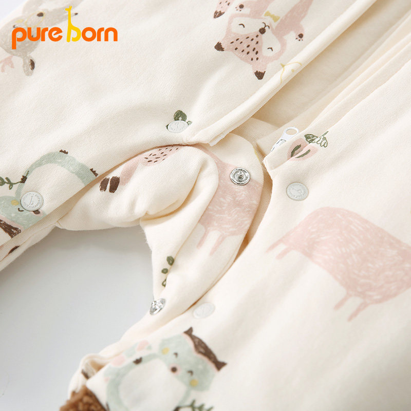 pureborn宝宝冬季新生 pureborn博睿恩连身衣/爬服/哈衣