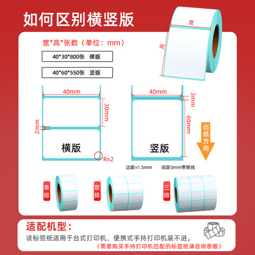三防热敏标签纸电子秤超市60 40*30 20 70 50 80 90 100x100 150不干胶条码打印机e邮宝价格打印贴纸称纸防水 - 图2