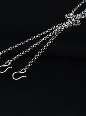 s925纯银复古做旧潮流男女款珍珠