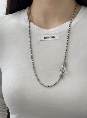 925银六字真言麻花项链