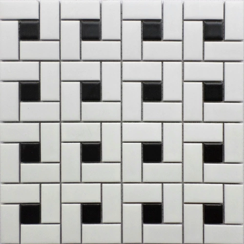 Американский сельский стиль черно -белая простота плетение шрифт в форме шрифта керамическая мозаика