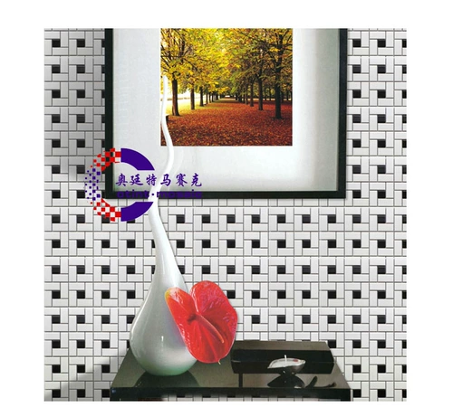 Американский сельский стиль черно -белая простота плетение шрифт в форме шрифта керамическая мозаика