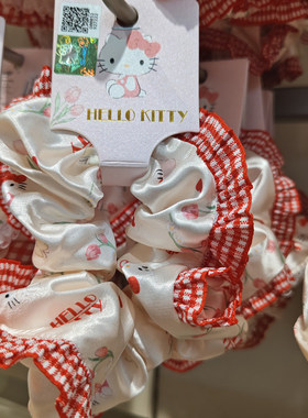 【MINISO】名创优品HelloKitty郁金香系花边头扎可爱格子甜美发饰