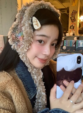 冬天保暖ins复古可爱毛线耳罩女