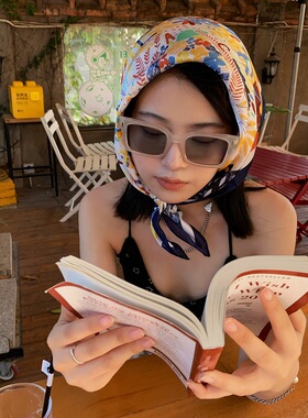 网红法式复古大方巾夏季防晒