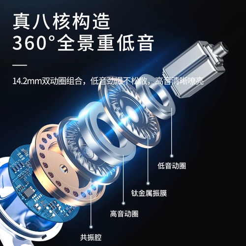 Новые четыре поколения и половина уха, линейные наушники HD Sound Mass Control Type-C Android GM 2022 Applicable