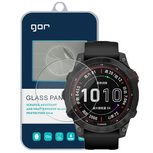 GOR适用佳明Fenix7手表X钢化玻璃贴膜Fenix8盘pro飞6耐s时Tactix8屏幕Epix高pro清51防爆47透明mm保护硬贴膜 - 图3