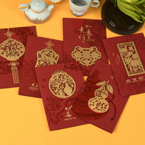 Creative bronzing New Years greeting cards New Years Day delivery customers China Wind business customized blessings Lunar New Year Cards 22E