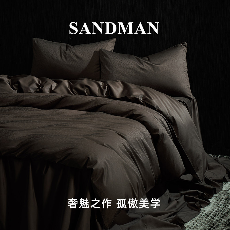 Sandmna提花长绒棉四件套纯棉全棉高级感床单床笠美拉德床上用品,淘宝优惠券,粉丝福利购,淘宝优惠卷