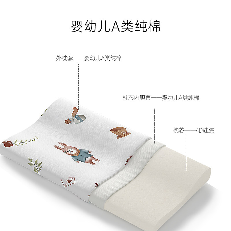 bebetour硅胶枕透气宝宝婴儿枕头 bebetour婴童枕头/枕芯