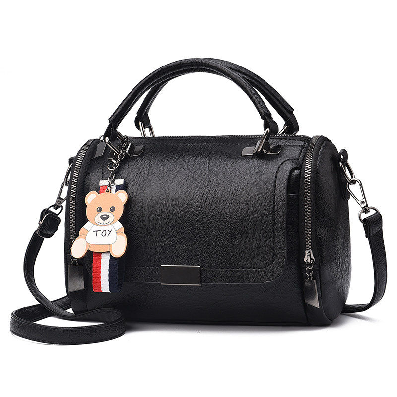 新款2021韩版爆款软皮波士顿小包包 诗艺箱包女士包袋