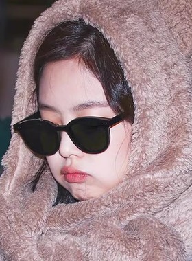 lang偏光太阳镜gm小框茶色墨镜