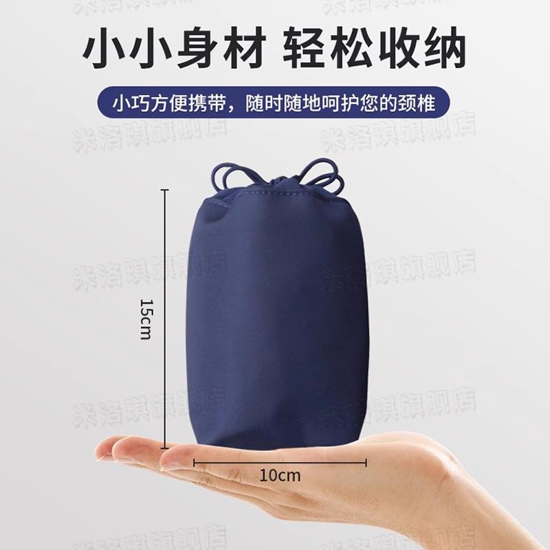 按压充气u型枕护颈旅行便携坐车飞机睡觉神器颈椎脖枕午睡u形枕头 - 图3
