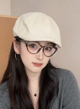 显脸小纯棉美式复古报童帽定制