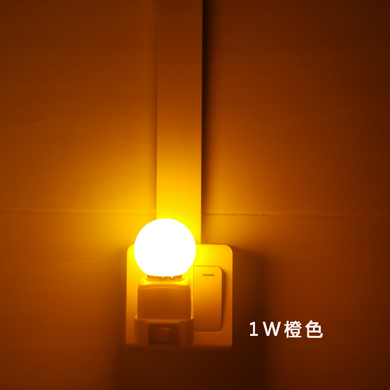 卧室插电LED橙色红黄光氛围灯小夜灯拍照补光暖色房间床头气氛灯 - 图2