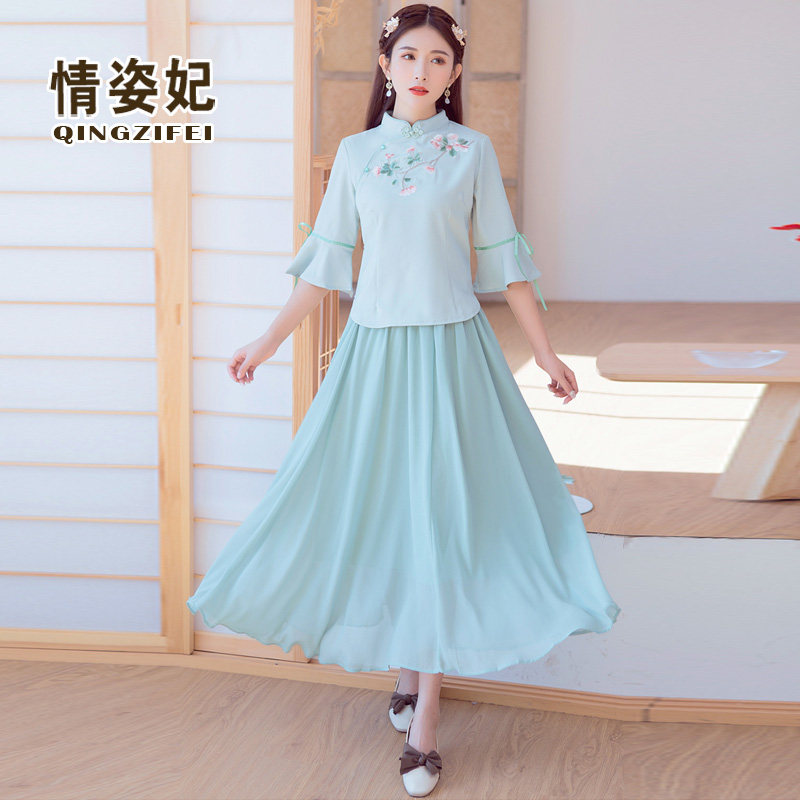 民国风改良少女上衣仙气汉服旗袍 情姿妃上衣