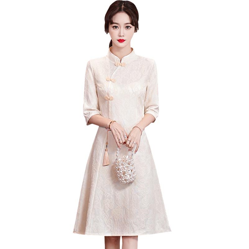 秋冬大码女装旗袍茶艺服2022汉服 情姿妃连衣裙