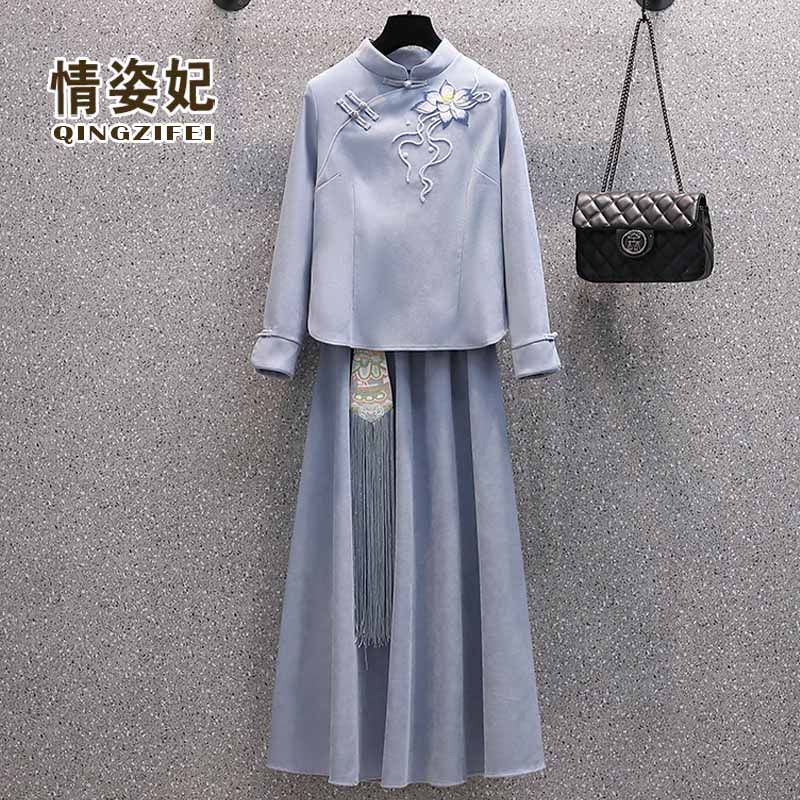 民国复古秋冬汉服禅意茶服工作服 情姿妃上衣